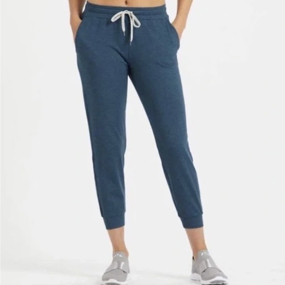 Pants - Women's Blue Drawstring Jogger Pants